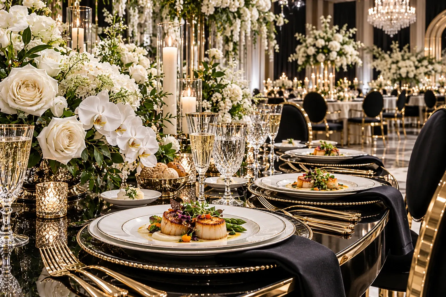 Fine dining presentation