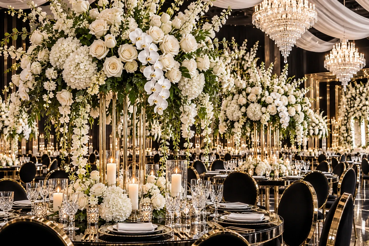 Tall ballroom centerpieces
