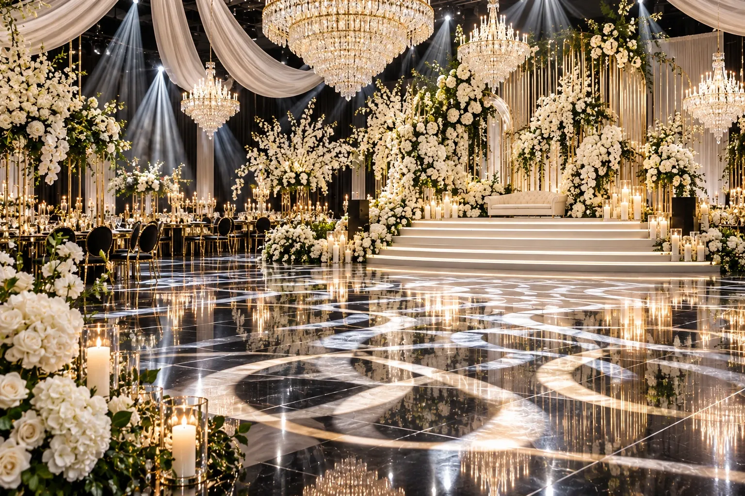 Light across the dance floor