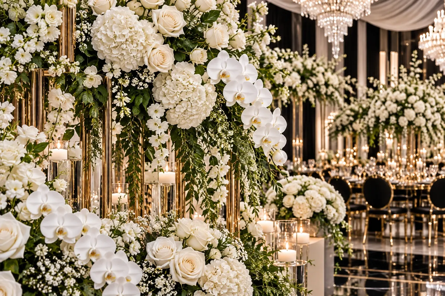 Floral details in focus