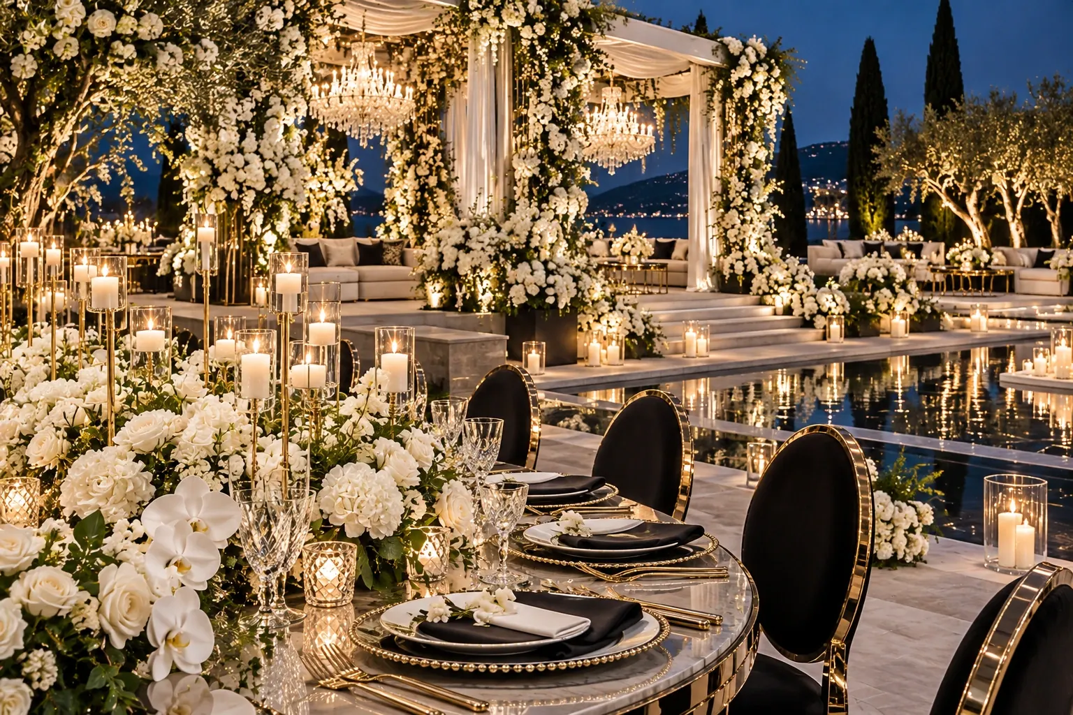 An outdoor evening atmosphere